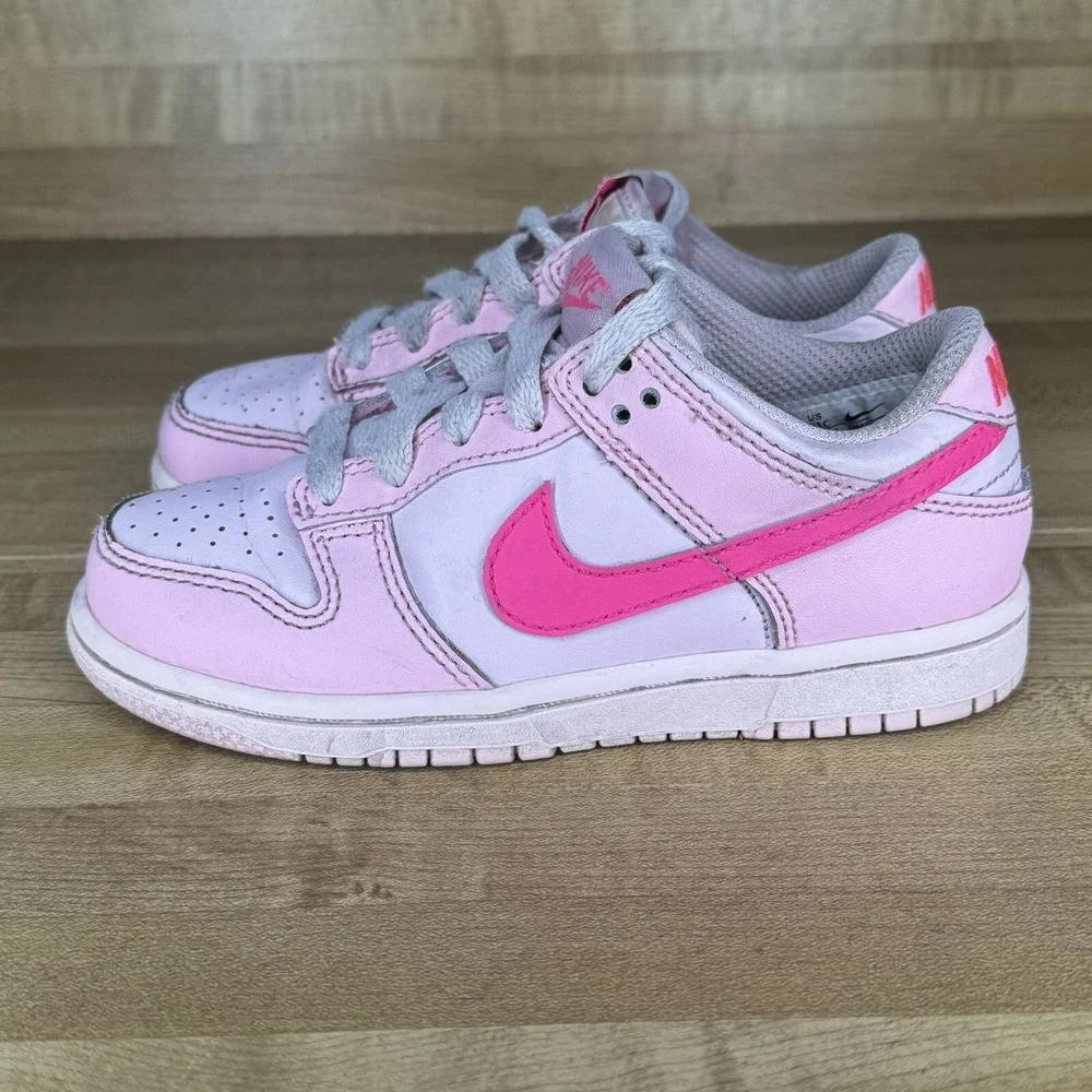 Nike Dunk Low Triple Pink Pre-school Girls Size 11c DH9761-600 Shoes Sneaker